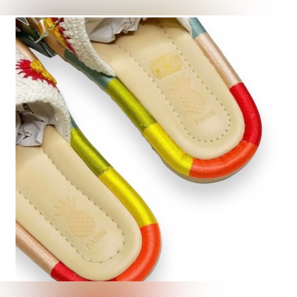 Farm Rio Sunset Crochet Slide Sandals - Picture 2 of 8